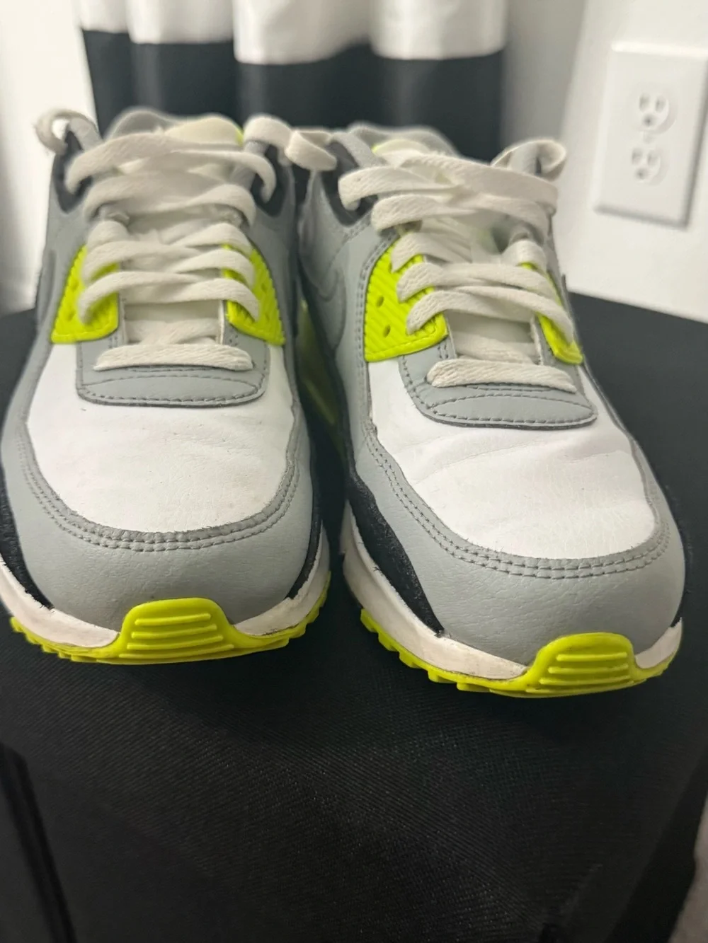 Nike Kids Gray White and Volt Accent Sneakers